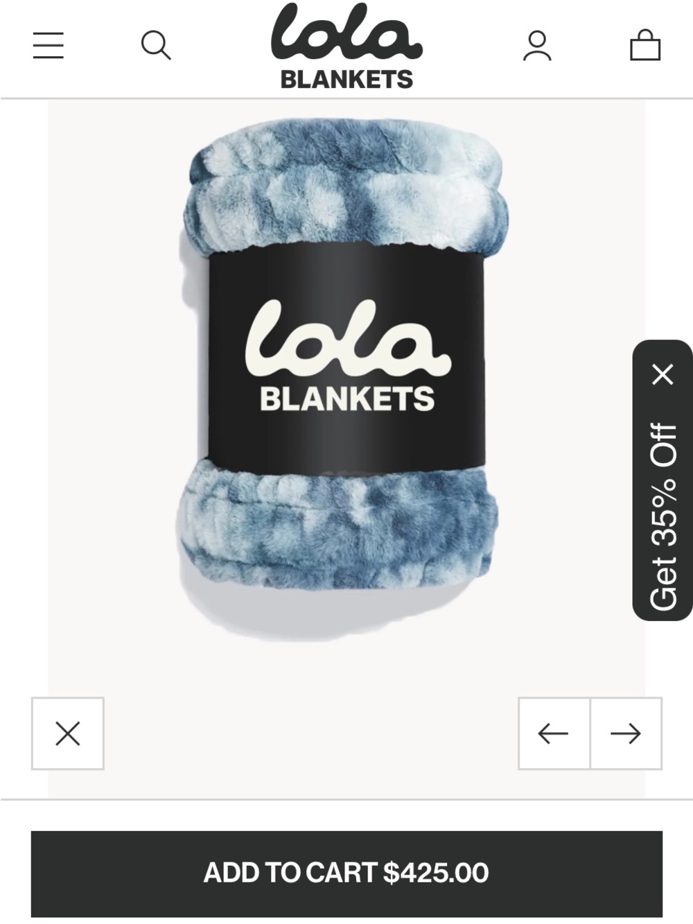 Lola Blanket XL Malibu Blue NWT
